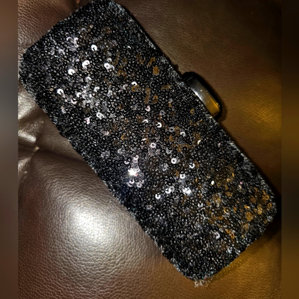 Black Sequin Clutch